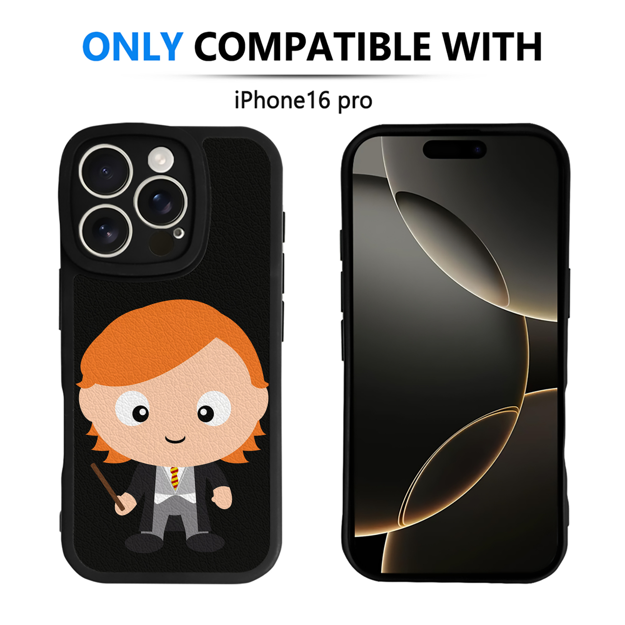 （画像用） Harry Potter ハリー・ポッターシリーズ 【iPhone 16シリーズ対応】シリコンスマホケース（レザー調） 材質：シリコン